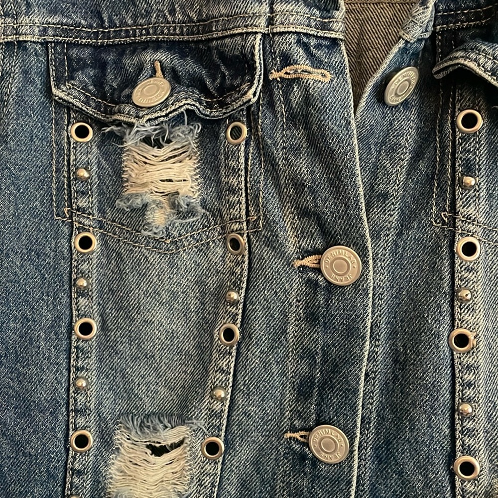 Denim Lab Distressed Jacket Size Small - Picture 3 of 8